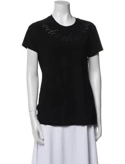 Pre-owned Norma Kamali Scoop Neck Short Sleeve T-shirt In Black