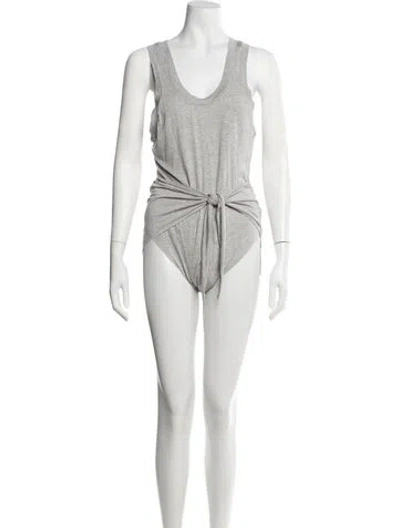Pre-owned Norma Kamali Scoop Neck Sleeveless Bodysuit W/ Tags In Black