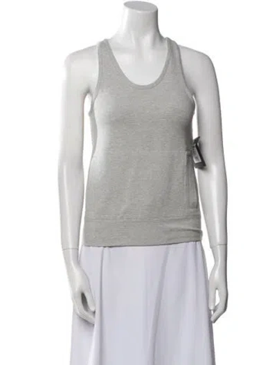 Pre-owned Norma Kamali Scoop Neck Sleeveless Top W/ Tags In Gray