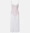 Norma Kamali Semi-sheer Lace Slip Dress In White