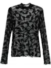 Norma Kamali Semi-sheer Top In Black