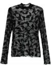 Norma Kamali Semi-sheer Top In Black