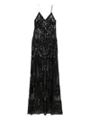 Norma Kamali Sequin-embellished Gown In Black
