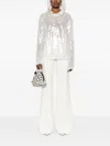 Norma Kamali Sequin-embellished Hoodie In White