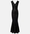 Norma Kamali Grace Fishtail Gown In Black