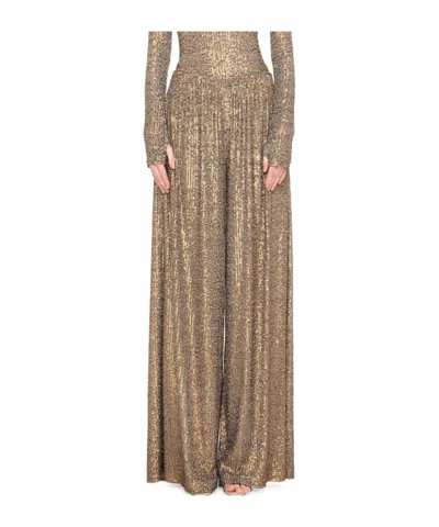 Norma Kamali Sequined Sweatpants In Nude