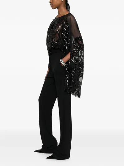 Norma Kamali Sequin-embellished Bodysuit In Blue