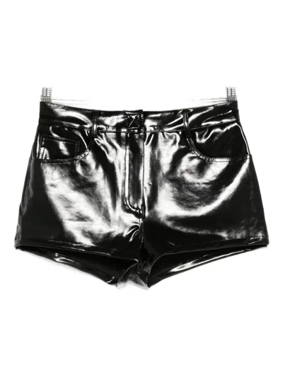 Norma Kamali Shine-finish Shorts In Black