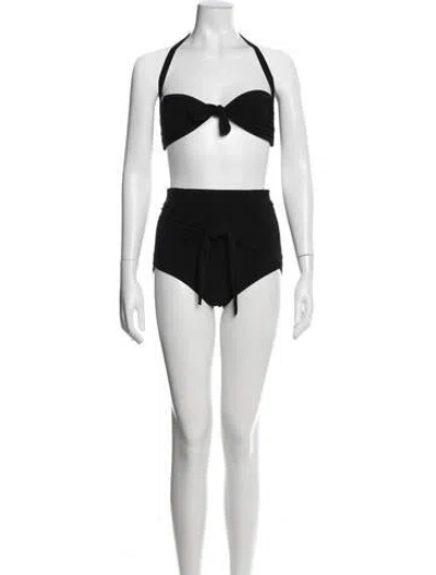Pre-owned Norma Kamali Short Set In Black