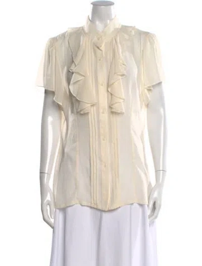 Pre-owned Norma Kamali Short Sleeve Blouse In Neutral