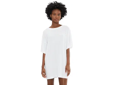 Norma Kamali Short Sleeve Boxy Mini Dress Women's Dress Snow White: Sm (women's 4)