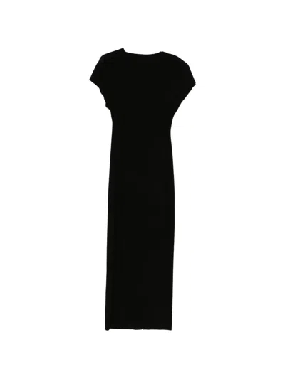 Norma Kamali Short-sleeve Dress In Black