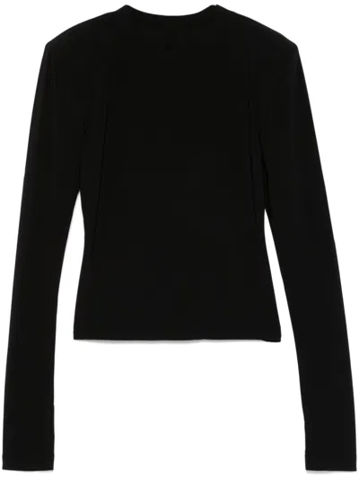 Norma Kamali Shoulder-pads T-shirt In Black