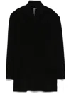 Norma Kamali Shoulder-pads Zip Mini Dress In Schwarz