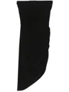 Norma Kamali Strapless Draped Mini Dress With Asymmetric Hem