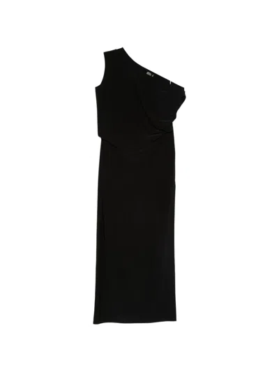 Norma Kamali Side Slit Long Dress In Black