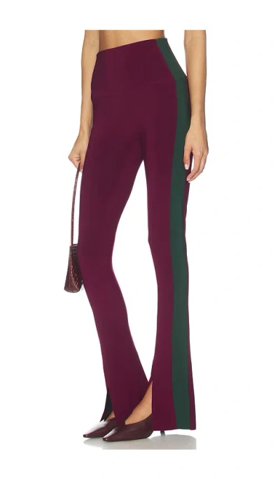 Norma Kamali Side Stripe Spat Legging In Purple