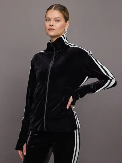 NORMA KAMALI SIDE STRIPE TURTLE JACKET