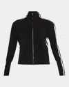 Norma Kamali Side-stripe Turtle Track Jacket In Black Off St