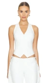 Norma Kamali Simple Vest In 雪白