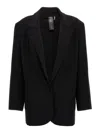 Norma Kamali Single-breasted Buttoned Blazer In Black