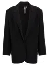 Norma Kamali Single-breasted Belt Blazer Jackets Black