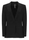 Norma Kamali Tailored Blazer Single Breast Pocket Design In Black
