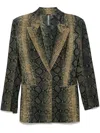 Norma Kamali Classic Single Breasted Jacket In Green