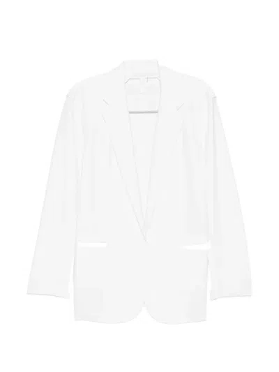 Norma Kamali Oversized Single-breasted Blazer Jacket In White