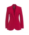 Norma Kamali Single-breasted Blazer With Peaked Lapels In Red