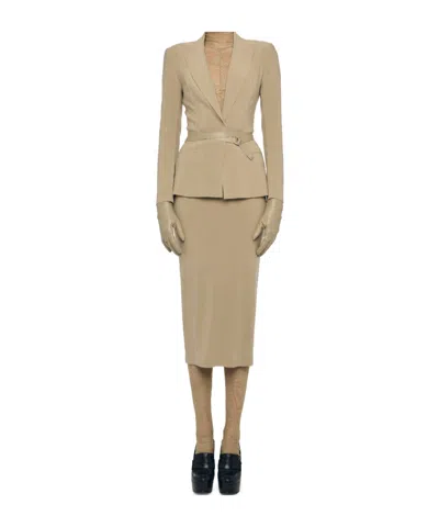 Norma Kamali Single Breasted Boy Fit Jacket In Neutral