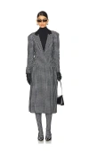 Norma Kamali Houndstooth Coat In Black,white