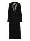 Norma Kamali Lace Long Coat In Black
