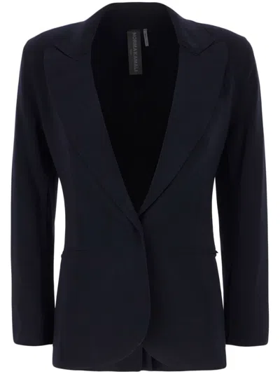 Norma Kamali Single-breasted Jacket In Blue