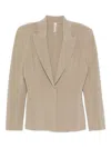Norma Kamali Single-breasted Notched-lapel Jacket In Neutral