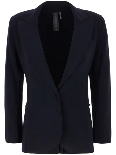 Norma Kamali Single-breasted Jacket In Blue
