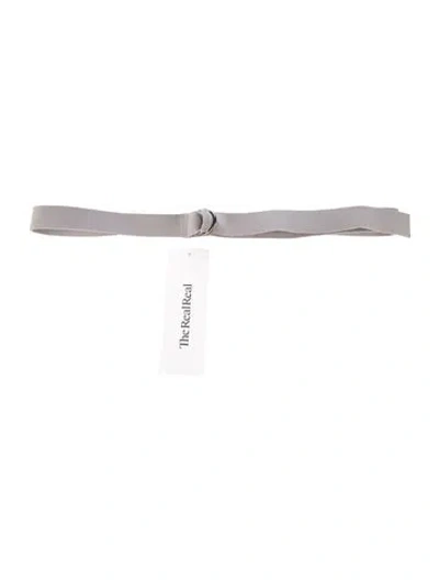 Pre-owned Norma Kamali Skinny Belt In Gray