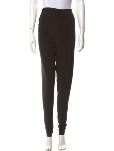 Pre-owned Norma Kamali Skinny Leg Pants In Black