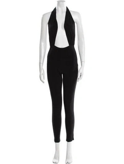 Pre-owned Norma Kamali Skinny Leg Pants In Black