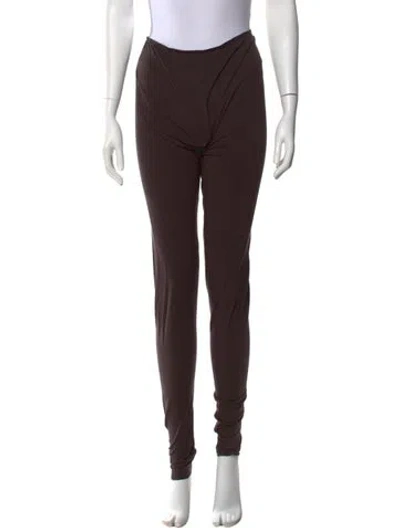 Pre-owned Norma Kamali Skinny Leg Pants In Brown