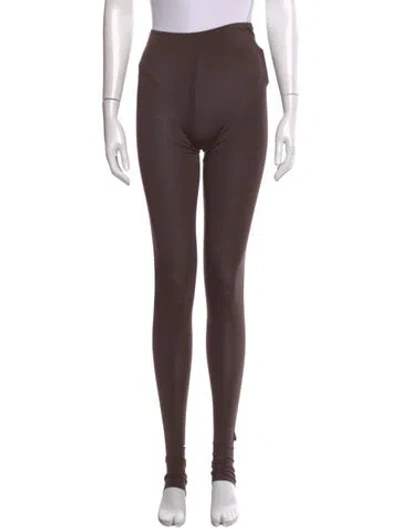 Pre-owned Norma Kamali Skinny Leg Pants In Brown