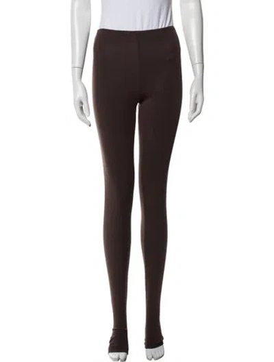 Pre-owned Norma Kamali Skinny Leg Pants In Brown