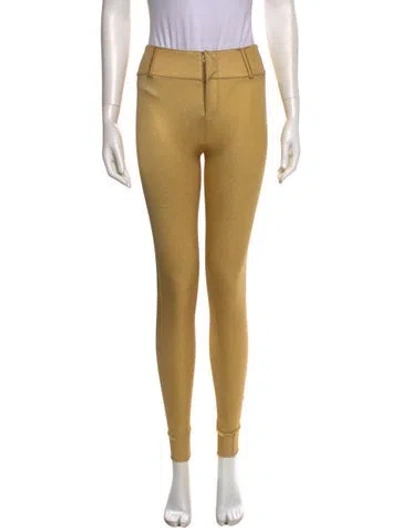 Pre-owned Norma Kamali Skinny Leg Pants In Gold