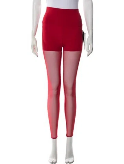Pre-owned Norma Kamali Skinny Leg Pants In Metallic/red