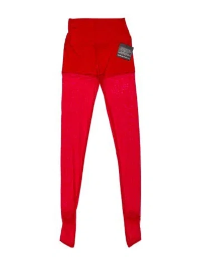 Pre-owned Norma Kamali Skinny Leg Pants In Red