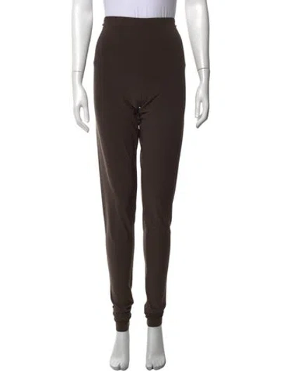 Pre-owned Norma Kamali Skinny Leg Pants W/ Tags In Brown