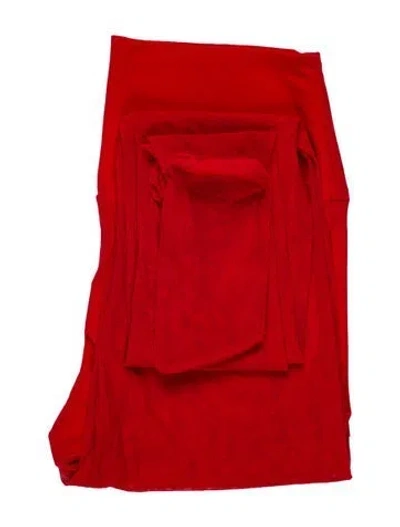 Pre-owned Norma Kamali Skinny Leg Pants W/ Tags In Red