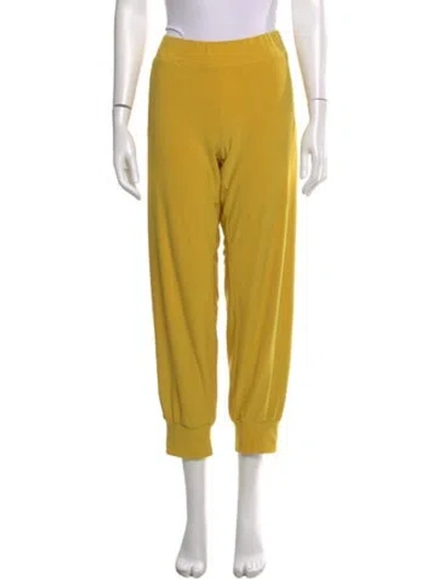 Pre-owned Norma Kamali Skinny Leg Pants In Yellow