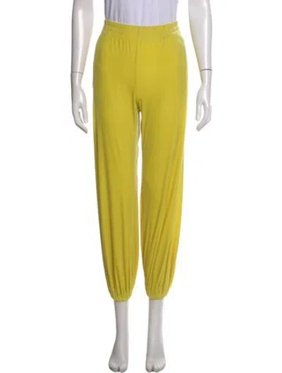 Pre-owned Norma Kamali Skinny Leg Pants In Yellow