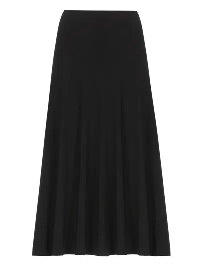 Norma Kamali Flared Skirt In Black